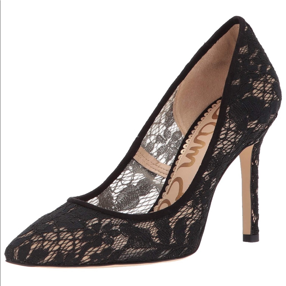 Sam Edelman Black Lace Pumps